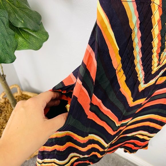 Anthropologie Runi Chevron Slip Dress Size XSP - Picture 4 of 8